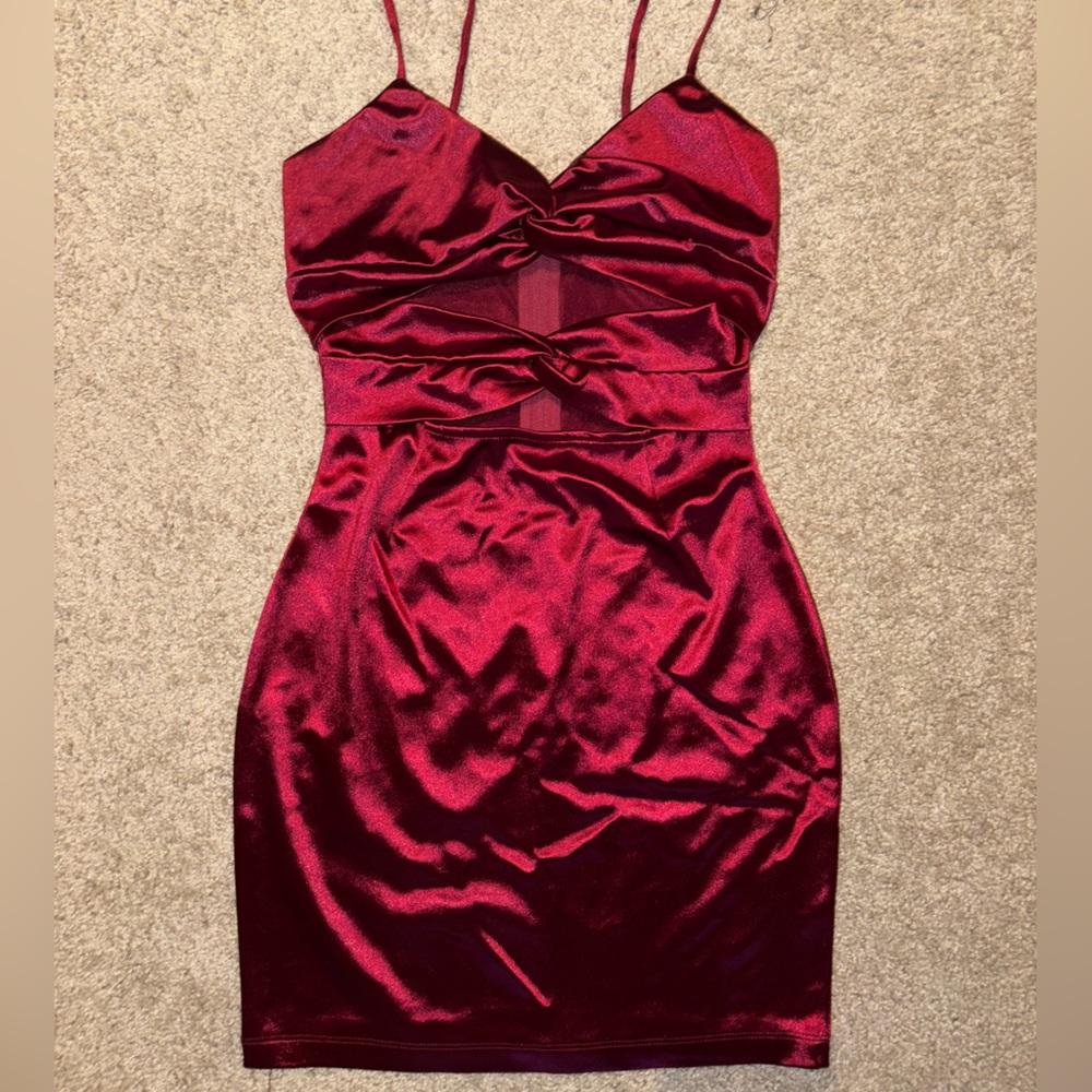 New Red Silk Windsor Dress